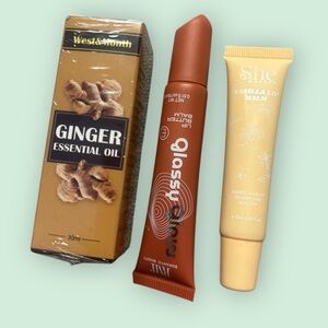 Glossy Lip Balm and Vanilla Lip Balm Set plus Ginger New
